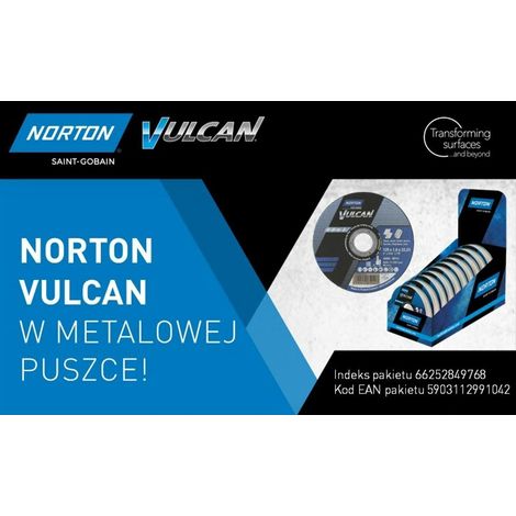 Norton Vulcan dischi da taglio metallo 125 mm 10 pz
