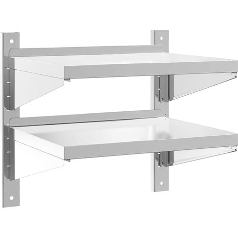 Maison Exclusive - Wandregal mit 2 Böden 50x40x48 cm Silbern Edel