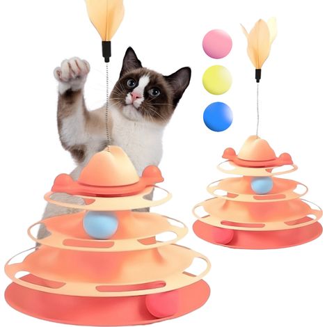 Drehbares Katzenspielzeug - orange
