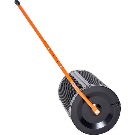 Mophorn Épandeur de Compost et Tourbe, 60 cm, Rouleau pour Gazon avec Poignée en T Ajustable, Panier en Maille d'Acier, Idéal pour Pelouses et Zones Agricoles, Noir (1/5)