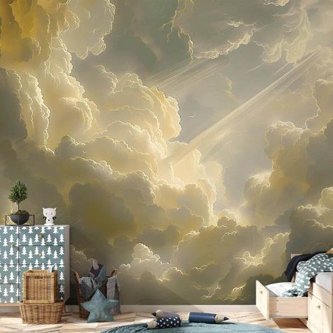 Papel pintado adhesivo artgeist nubes coloridas 250x175 cm