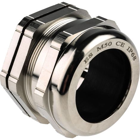 Presse-étoupe M50 en Laiton nickelé pour câble de 30mm à 38mm, avec contre-écrous, IP68 ( Prix pour 1 ) (1/3)