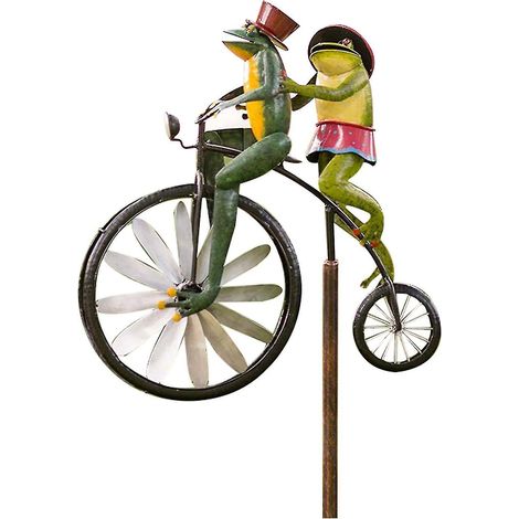 Girouette en métal style vélo vintage - Décoration de jardin ou de pelouse (1/5)