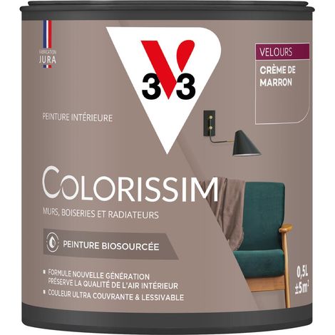 Peinture murale intérieure Colorissim® V33 Crème de marron Velours 0,5L