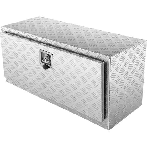Coffre de rangement aluminium pour camionnette 914x430x460 mm étanche avec serrure et clés, coffre à outils robuste pour remorque. (1/5)
