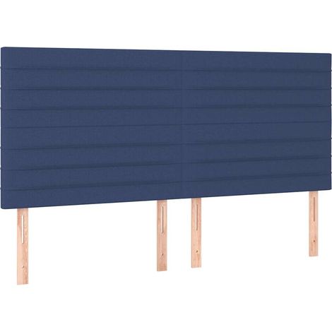 Maison Exclusive - Cabecero de cama azul 160x5x118/128 cm Tela (1/5)