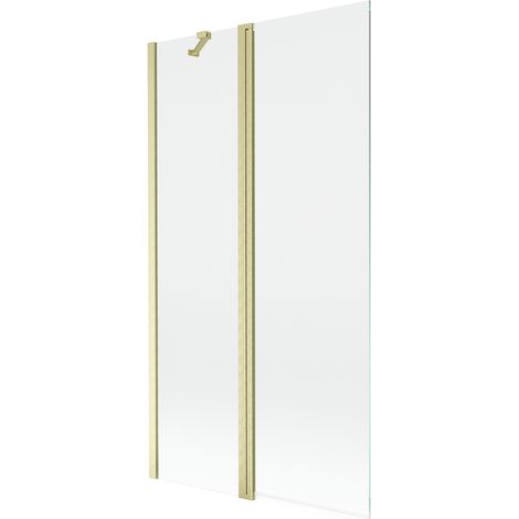 Mexen Mist paravento doccia a 2 ante 100 x 150 cm, trasparente, oro spazzolato - 8A9-100-011-55-00 (1/5)