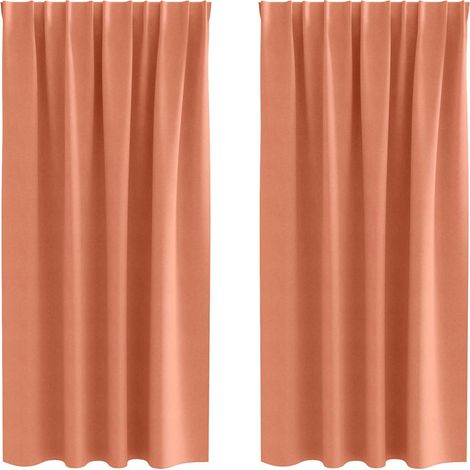 Maison Exclusive - Verdunkelungs-Vorhänge mit Ringen 2 pcs Terrak