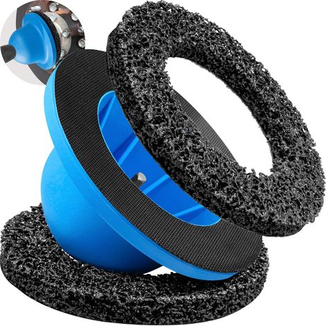 Ponceuse de moyeu de roue 150 mm avec entraînement 1/2" – Ponceuse à pot pour changement de jante et élimination de la rouille – Diamètre intérieur 90 mm – Meuleuse à tête sphérique (1/5)