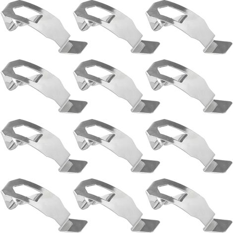 Juego de 12 clips de montaje para paneles traseros de obras de arte, clips metálicos de resorte para colgar fotos, clips metálicos de resorte plateados para colgar obras de arte y fotos