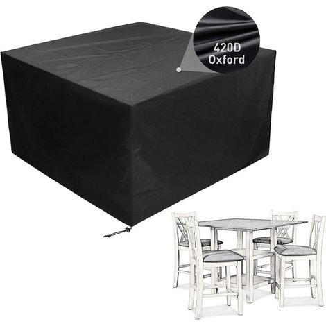 Patio Furniture Cover Waterproof Outdoor Sectional Sofa Set Covers, Outdoor Rectangle Table and Chair Set Covers, Dust Proof Furniture Protective Cover carré 13513574cm (1/5)