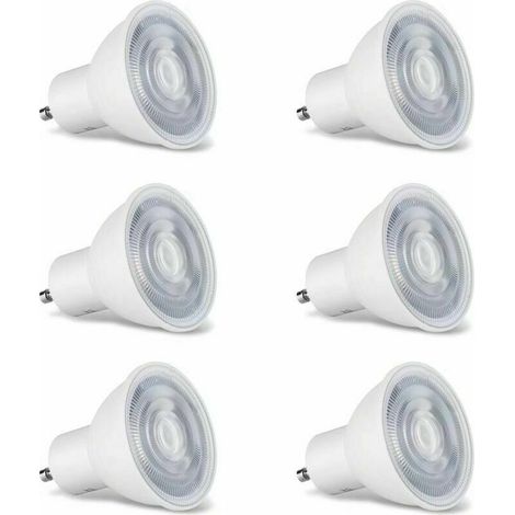 GU10-Leuchtmittel, Warmweiß 3000 K, 5 W GU10-LED-Leuchtmittel, entspricht 40 W Glühlampen, 350 lm, 180 Grad Abstrahlwinkel, breite Strahlen, nicht dimmbarer LED-Strahler vom Typ GU10, 6 Stück