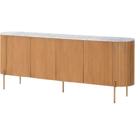Sideboard Mango natur / weiß lackiert 200x40x76 cm teilmontiert BARCELONA 502