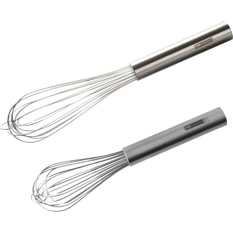 Lot de 2 Fouets Cuisine Acier Inoxydable 25 cm et 30 cm Ustensile Pâtisserie Professionnel (1/5)