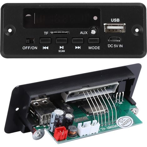 Bluetooth-MP3-Verstärkermodul mit Digitalanzeige, 2x3-W-Player, schwarzes Netzteil (1/5)