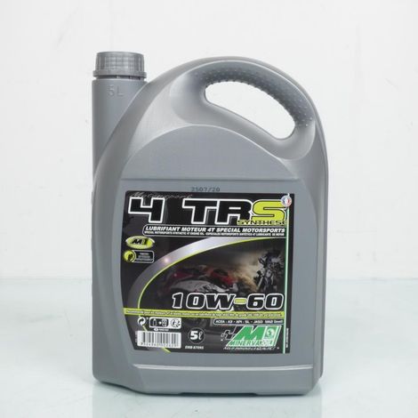 Huile pour moto à moteur 4T Minerva Oil 100% synthèse 10W60 en 5L