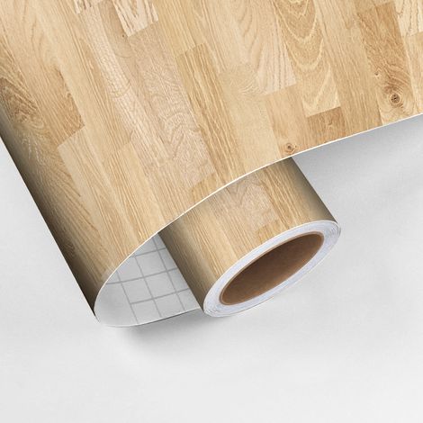 Revêtement sticker sol - PARQUET BOIS CLAIR - Rouleau adhésif Protection Anti-dérapant - 60x100cm (1/5)