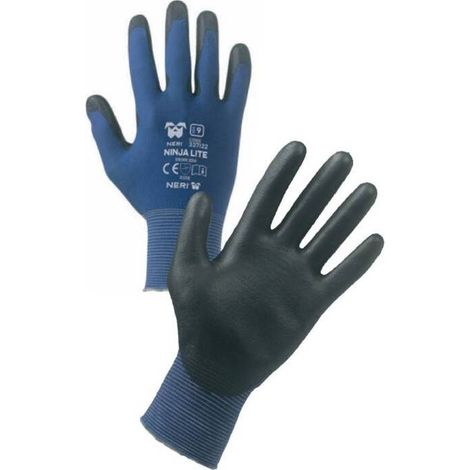 12 x GUANTI NYLON/POLIURETANO NINJA LITE TG. 9