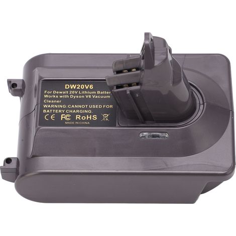 Adaptateur convertisseur batterie Dewalt 20V Lithium vers aspirateur Dyson V6, connexion directe, remplacement alimentation, chargeur non inclus, accessoire pratique. (1/5)