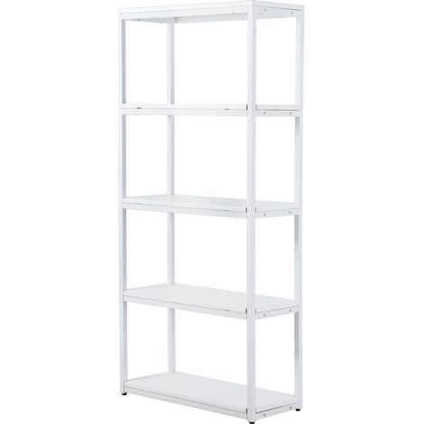 Bibliothèque Nashville en métal et bois 90 x 40 x 200 cm