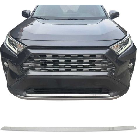 OMAC Garniture de Pare-Chocs Avant Compatible avec Toyota Rav 4 2019 à 2023, Moulure Bande en Acier INOX Chromée (1/5)