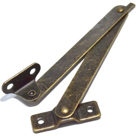 klappbare Bronze-Stützbänder für Deckel, Messing-Hebebänder, Deckelstütze für Möbel, Holzkisten, Schmuckkästchen, Schränke, Truhen (f (1/5)
