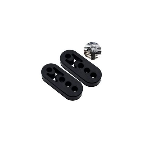 Ede Support de pot d'��chappement, lot de 2 supports de pot d'��chappement, support universel en caoutchouc pour silencieux d'��chappement.