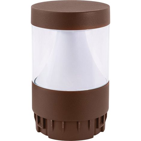 Paletto Luminoso GES2391 in Alluminio Marrone - Testa con Modulo LED 12W/16W/20W, IP65, 3000K/4000K/5000K, Trattamento C4 - Gealuce (1/3)