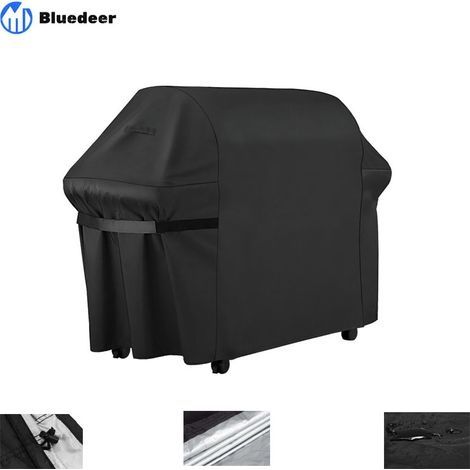 Housse Barbecue Gaz, Bache Barbecue Exterieur Rectangulaire 145 x 61 x 117 CM,Housse Plancha 210D Etanche,Anti-UV Imperméable pour Weber, Holland, Jennair etc Housse de barbecue et plancha (1/5)
