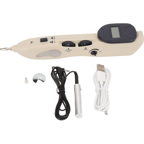 Stylo d'acupuncture électrique ajustable anti-douleur, raffermit la peau et relaxe les muscles - Stylo de massage des méridiens. (1/5)