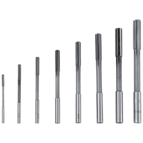 QORVA- Ensemble de 8 alésoirs pour machine, fraises à tige droite de haute précision, en acier rapide pour l'usinage des alésages (1/5)