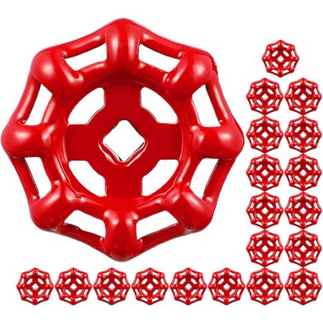 20 Pièces Poignée de Robinet en Acier Inoxydable Rouge pour Vanne (1/5)