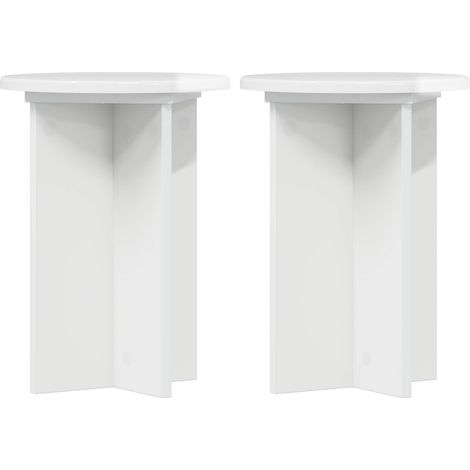 Maison Exclusive - Supporto per piante 2 pcs Bianco Lucido Ø29,5 x 40 cm