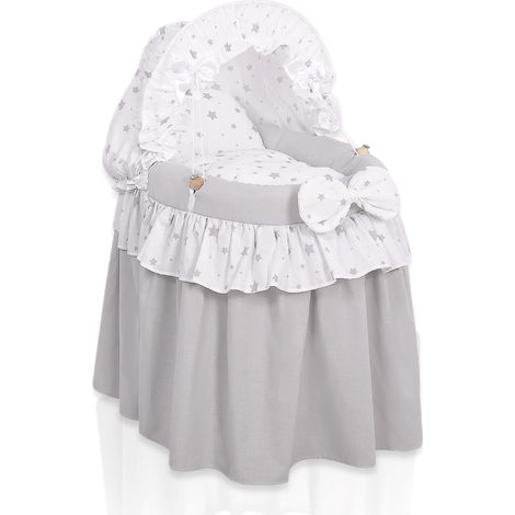 Cochecito de Muñecas - Moisés para Muñecas con Capota - Gris (1/4)