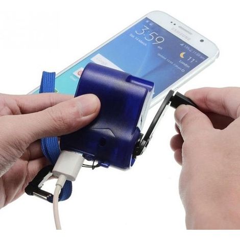 Générateur à manivelle pour l'éclairage de secours extérieur et la recharge de petits appareils électroniques (ne convient pas à la recharge de téléphones portables) (1/5)