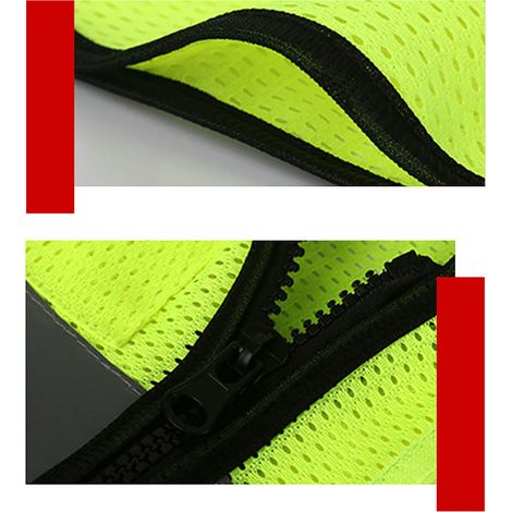 Lot de 2 gilets réfléchissants sanitaires en maille pour chantier, gilet réfléchissant avec bretelles, gilet de sécurité réfléchissant (1/5)