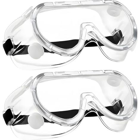 2 Paires de Lunettes de Sécurité Transparentes avec Lentilles Anti Buée (1/4)
