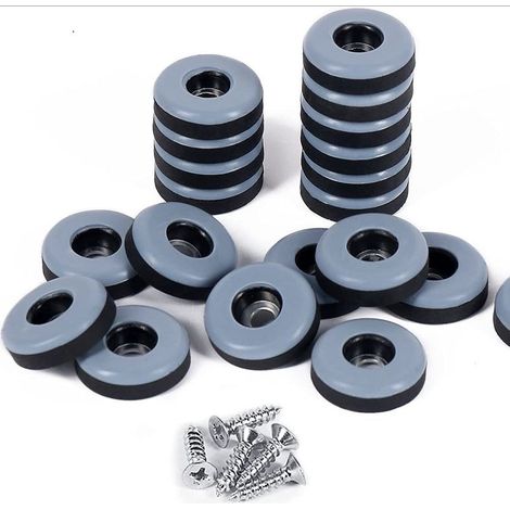 Ø 19 mm (rond) - 20x Patins pour meuble en Téflon avec vis - PTFE Patins pour meubles/Planeur PTFE (Teflon) avec vis (1/4)