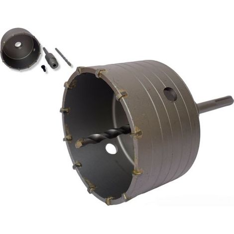 FRESA PER MURO A TAZZA 100 MM PER PUNTA DA TRAPANO SDS PLUS CAROTATRICE (1/5)