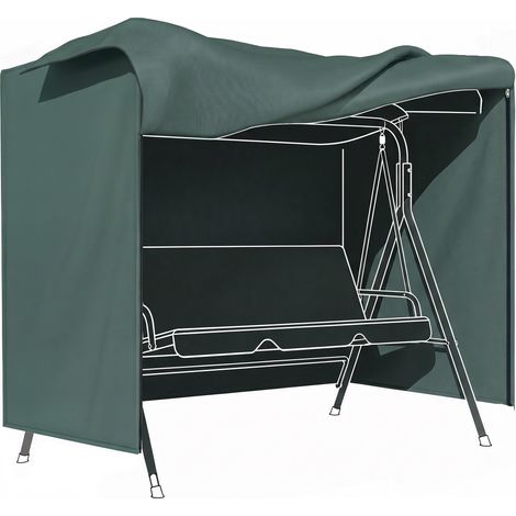 Funda con Crème llera pour balancín de jardin meuble d'exterieur 177x114x152 cm vert foncé (1/5)