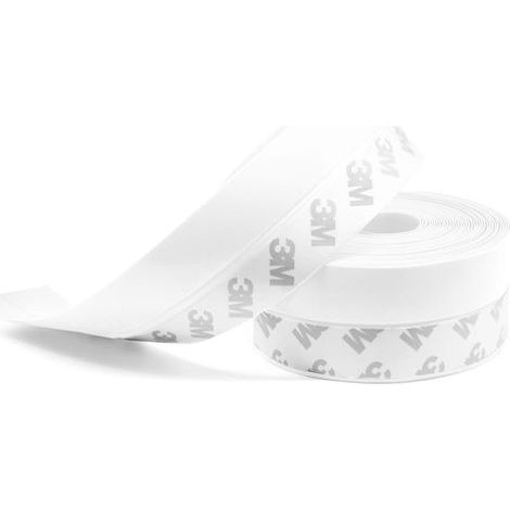 Guarnizione in silicone trasparente per porte e finestre, lunga 6 metri, bianca (larghezza 25 mm) (1/5)