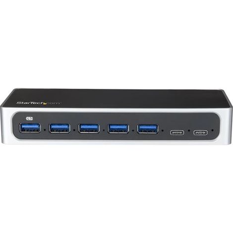 StarTech.com HB30C5A2CSC hub & concentrateur USB 3.2 Gen 1 (3.1 Gen 1) Type-B 5000 Mbit/s Noir, Argent (1/3)