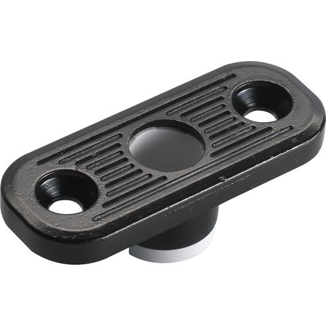 Stangenführung f. Holztüren C= 20 x 50 mm, schwarz beschichtet (1/3)