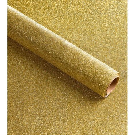 Gold Sparkle Glitter Effect Fablon Self Adhesive Film 1.5 m X 45 cm Vinyl (1/3)