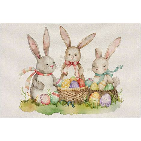 Placemat - Polyester Résistant à la Chaleur 45 x 30 cm - Pour Décoration de Fêtes et Repas Familiaux - Lot de 1 (1/5)