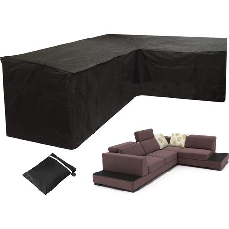 210D Oxford Cloth Waterproof Corner Sofa Cover Outdoor Courtyard Garden Furniture Cover Dust Cover Table Cover, 30030098cm Corner (1/5)