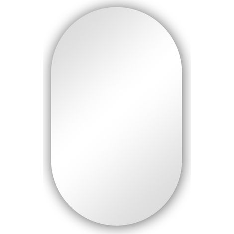 Acezanble miroir non lumineux ovale l.45 x H.80cm, Mural Miroir salle de bain