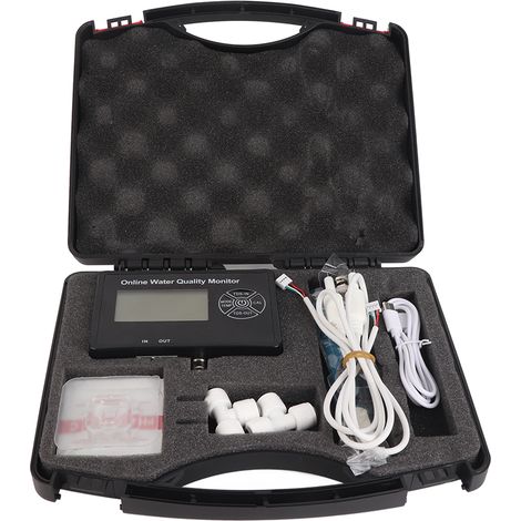 Testeur qualité eau TDS EC pH température humidité, moniteur mural précis avec compensation thermique, appareil de mesure aquarium piscine (1/5)
