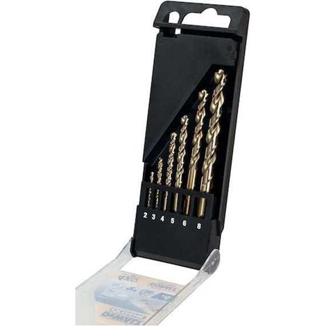 Dewalt – Coffret de 6 forets métal cobalt HSS-CO – Ø 2/3/4/5/6/8 mm – Pour perçage précis dans métaux durs – Coffret plastique inclus