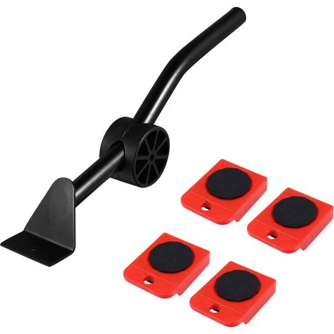 Kit de Déplacement de Meubles Lourds, 4 Pièces, Lève-meubles Métal et Plastique, Design Ergonomique, pour Soulever et Déplacer sans Effort (1/4)